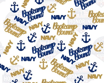 USN Navy Bootcamp Bound Confetti