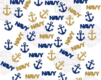 NAVY and Anchor confetti 50pc