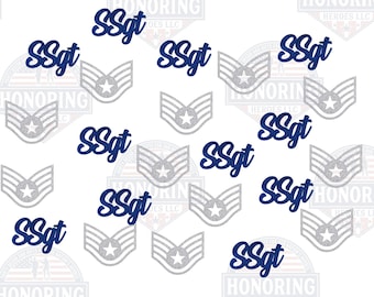 USAF Enlisted Rank Confetti - Air Force Retirement or Promotion NO SHED!