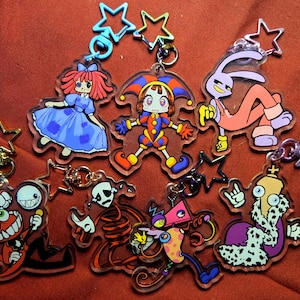 NEW DESIGNS! 2.5&quot; Digital Circus Keychains