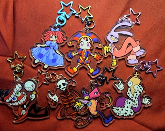 NEW DESIGNS! 2.5" Digital Circus Keychains