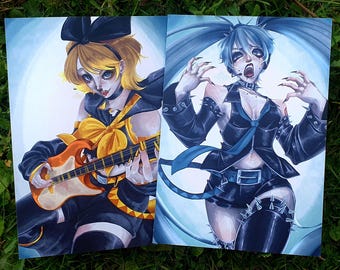 Impressões Miku Rin ROCK VER A4/A5