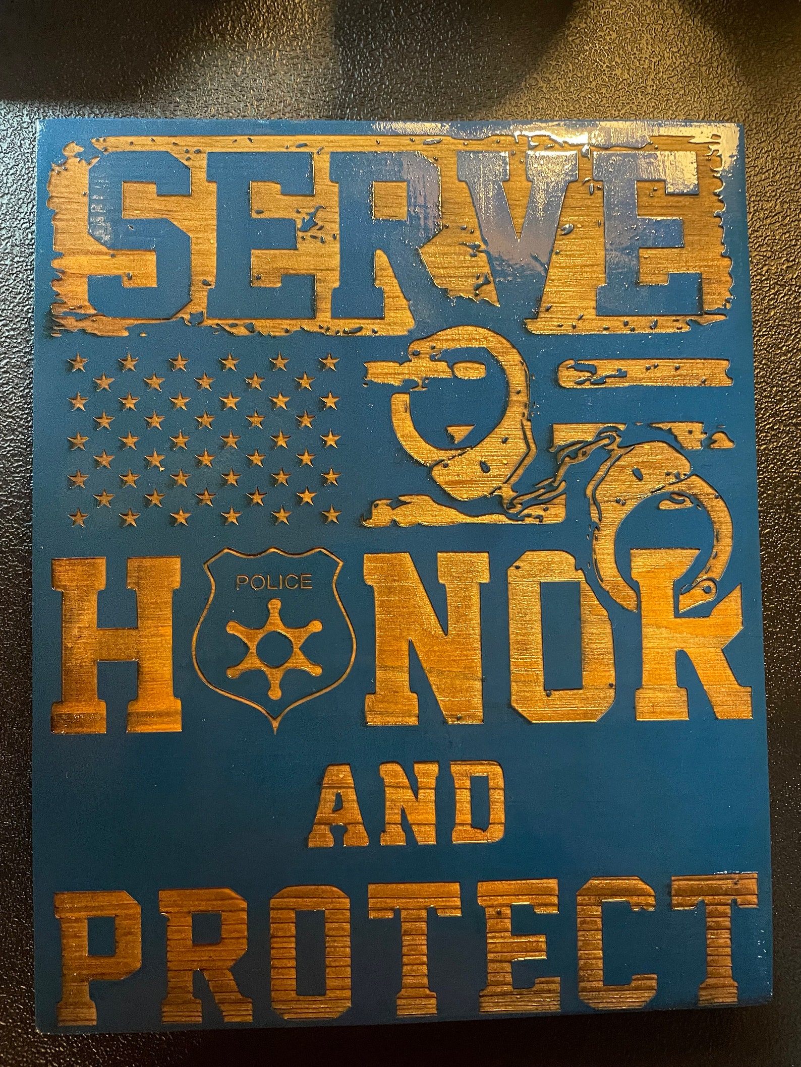 Police Motto Laser Engraved Sign - Etsy