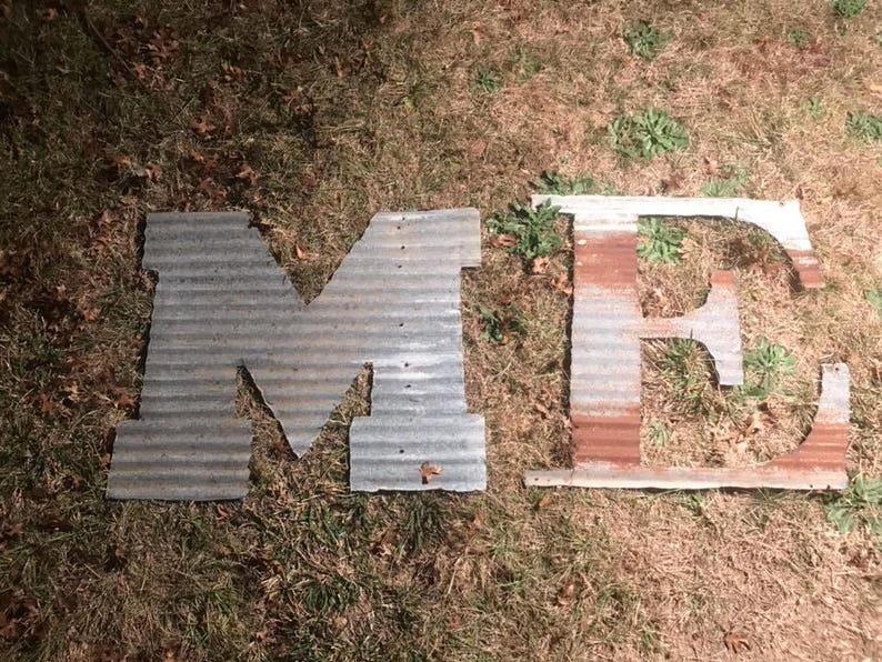 Tin Letters Barn Tin Number Barn Tin Letter Metal Etsy