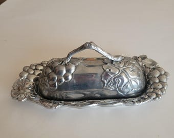 米国老舗 F.B. Rogers ライオン足 バターディッシュ 米国老舗 F.B. Rogersのライオン足とライナー付 バターディッシュ