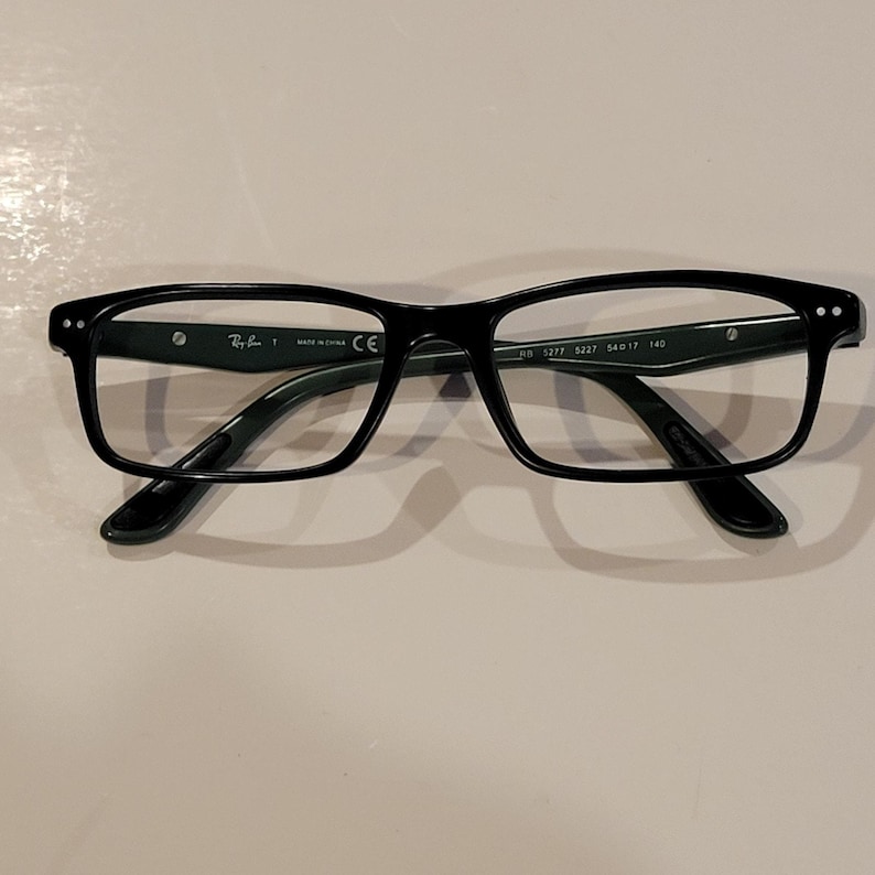 Ray-Ban RB5277 5227 Rectangular Eyeglasses Frames Black Green 52-17-140 image 1