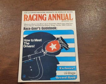 Revista anual de coches y conductores de carreras antiguas, edición de 1968, libro de bolsillo
