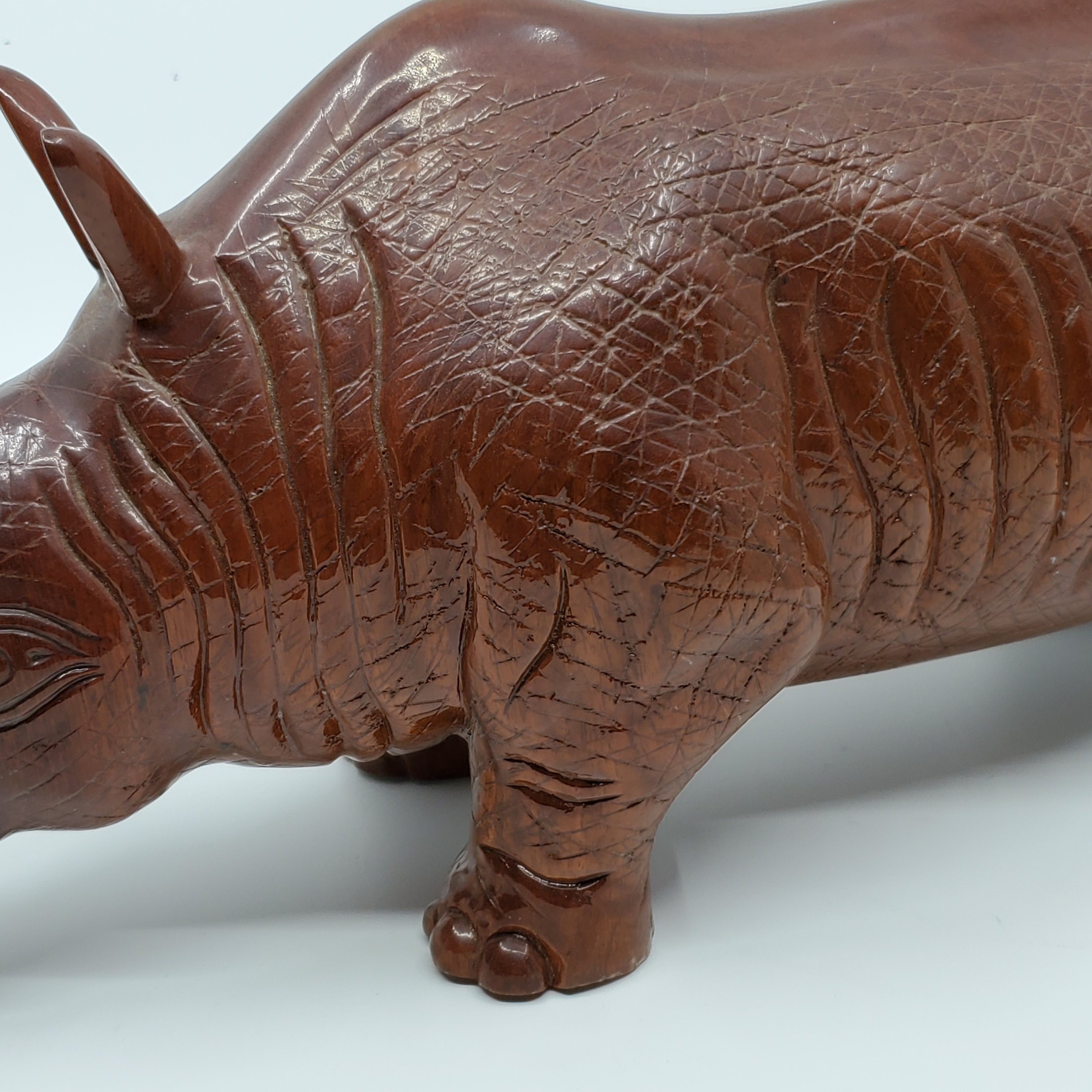 Vintage Rhinoceros Rhino Large Figurine Stature Etsy