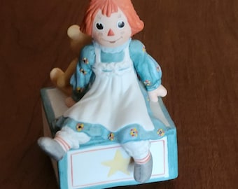 ヴィンテージ ラガディ・アンとアンディ オルゴール フィギュア