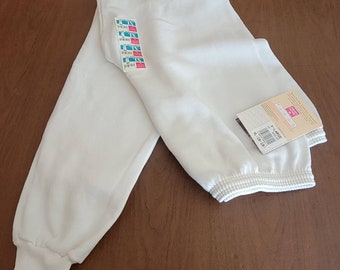 Vintage Hanes Her Way Jogger Pantalones de chándal Mujer Talla XL 16-18 Blanco Nuevo con etiqueta