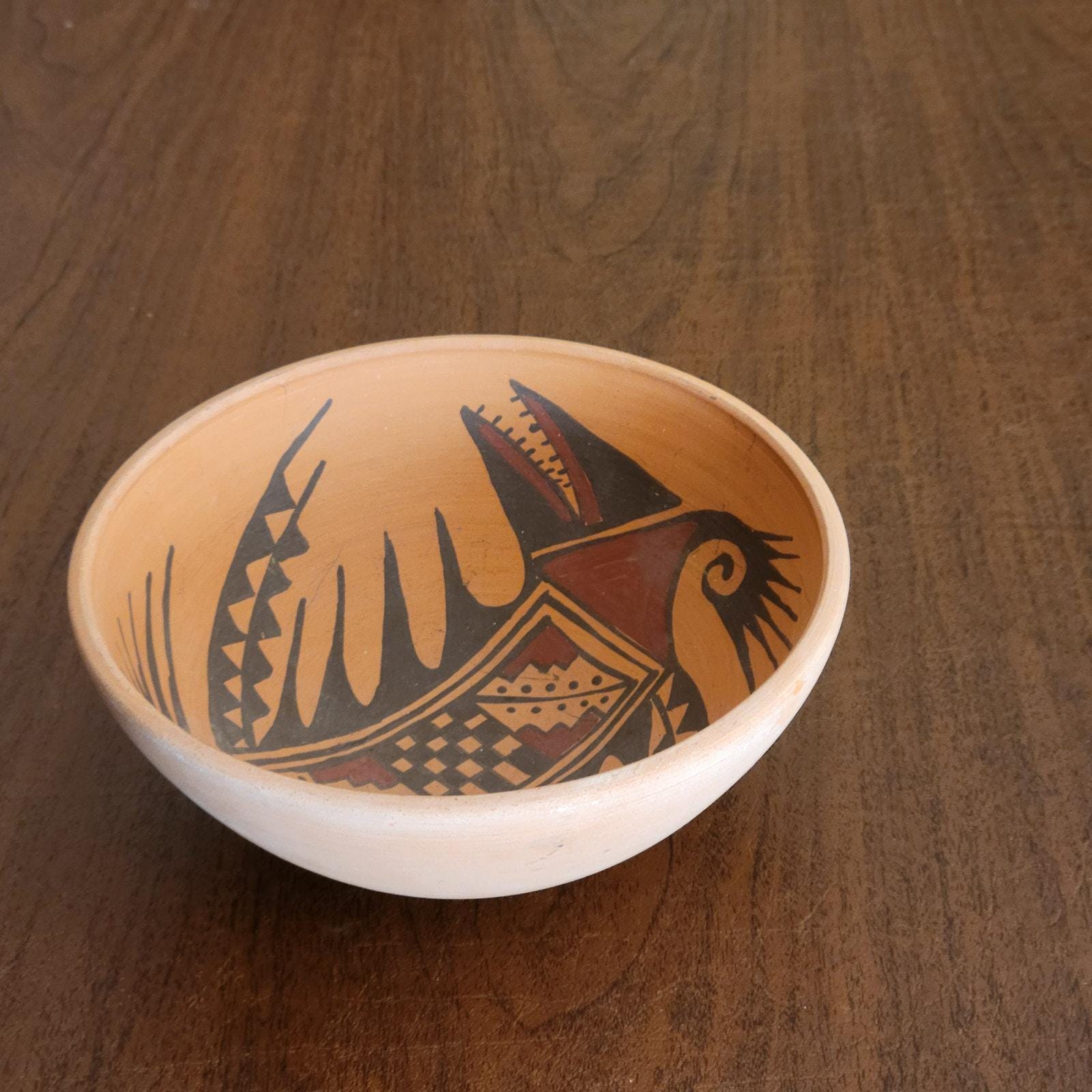 Vintage Native American Hopi Pottery Bowl