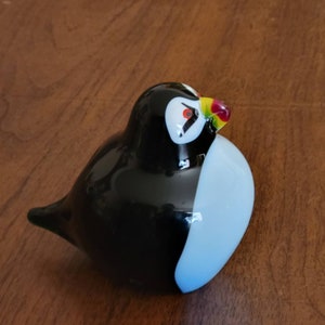 Vintage Orient & Flume Puffin Bird Glass Art Figure Sculpture Paperweight