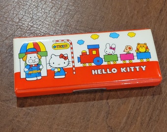 VENTE 1998 vintage Hello Kitty grand étui cosmétique, valise