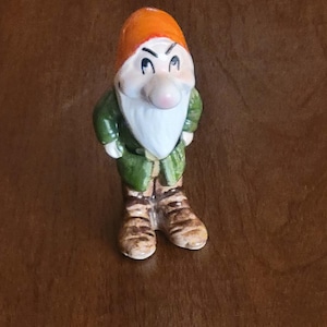 VIntage Walt Disney Productions Grumpy Dwarf Ceramic Porcelain Figurine Japan