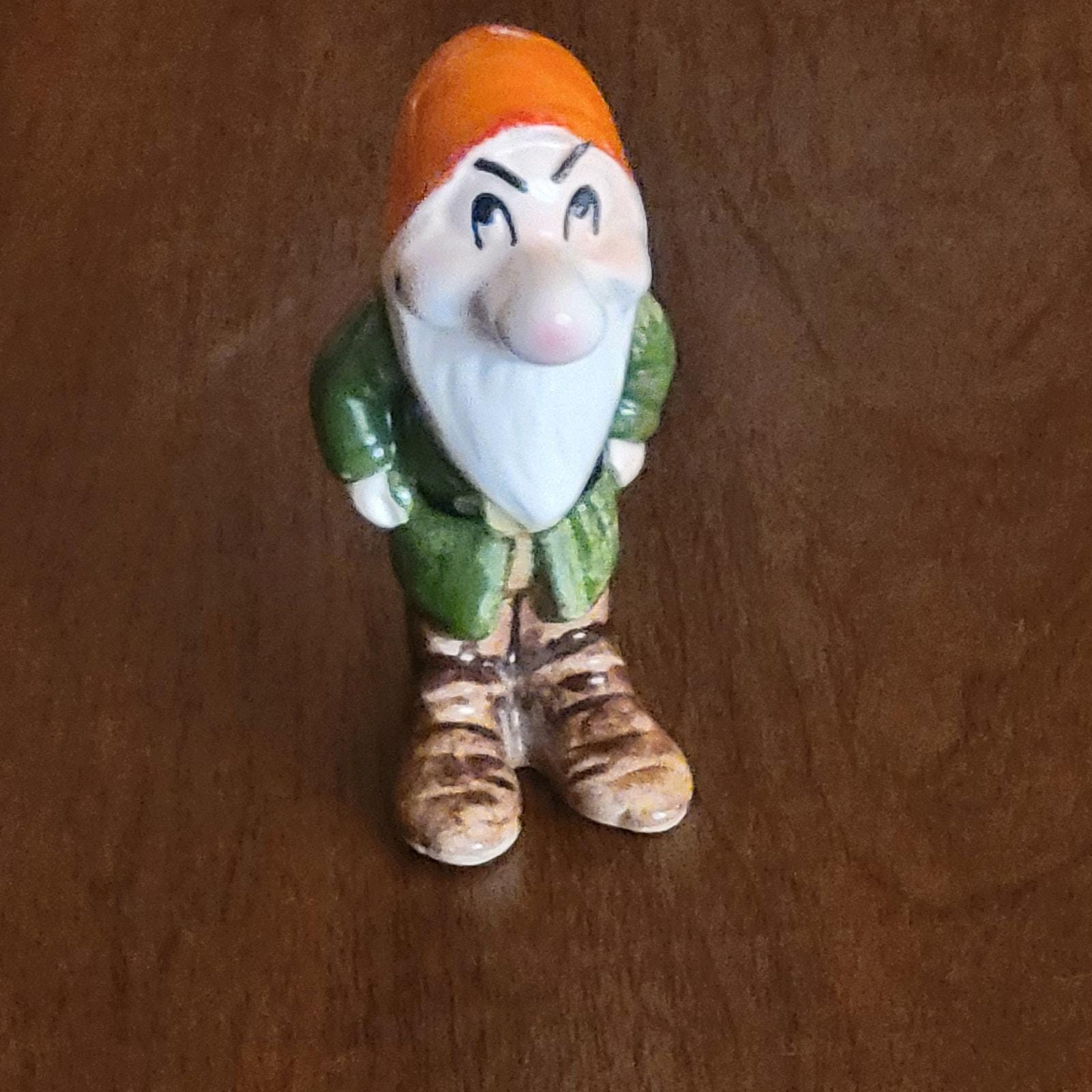 VIntage Walt Disney Productions Grumpy Dwarf Ceramic Porcelain Figurine Japan