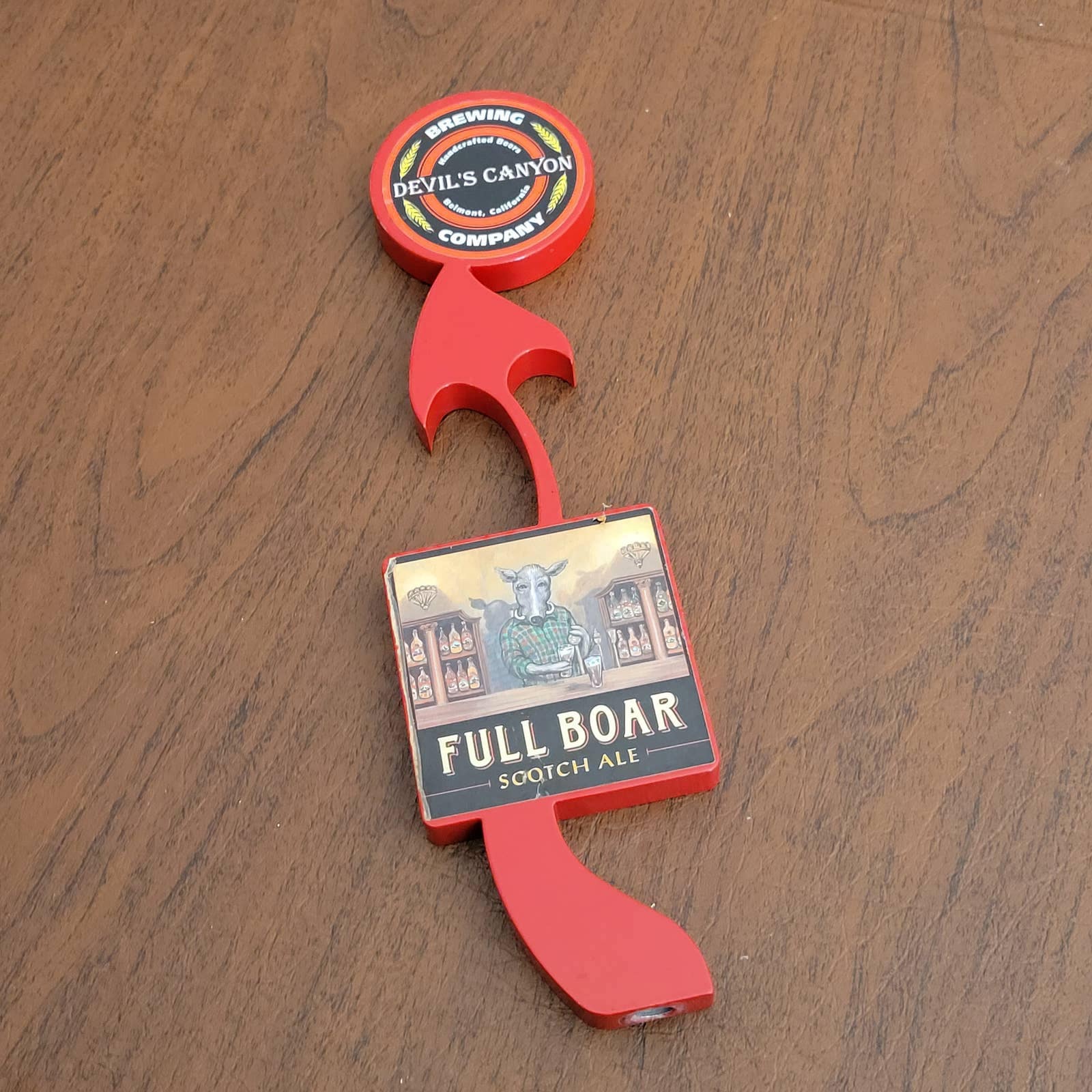 Devil Devil’s Canyon Brewing Company Metal Beer Tap Handle display picture 1