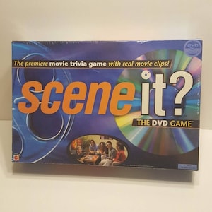 Scene it? Original 2003 Movie Trivia Family Board Game Mattel with DVD.
