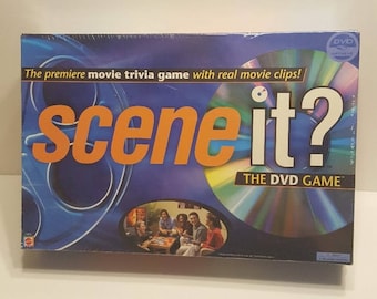 Scene it? Original 2003 Movie Trivia Family Board Game Mattel with DVD.
