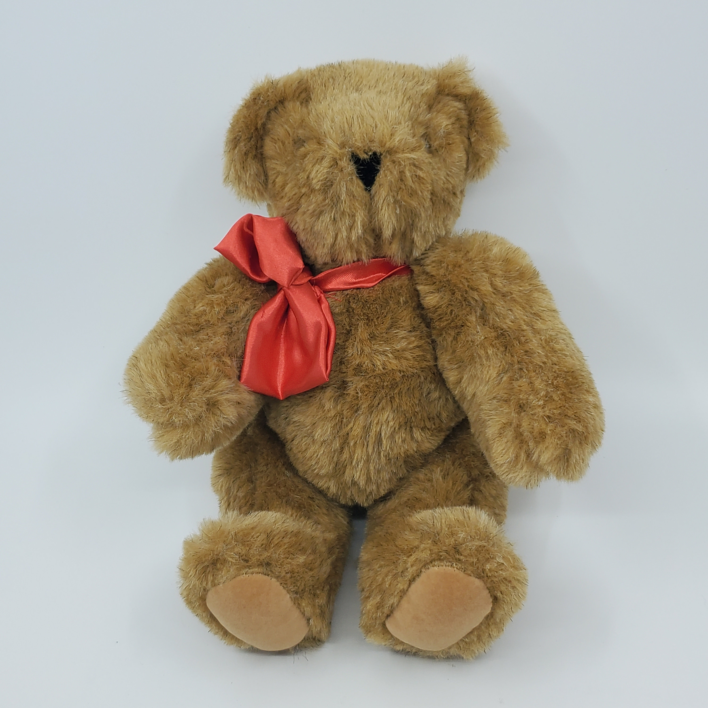 Light Brown Vermont Teddy Bear Company With Red Bow. Brown Etsy