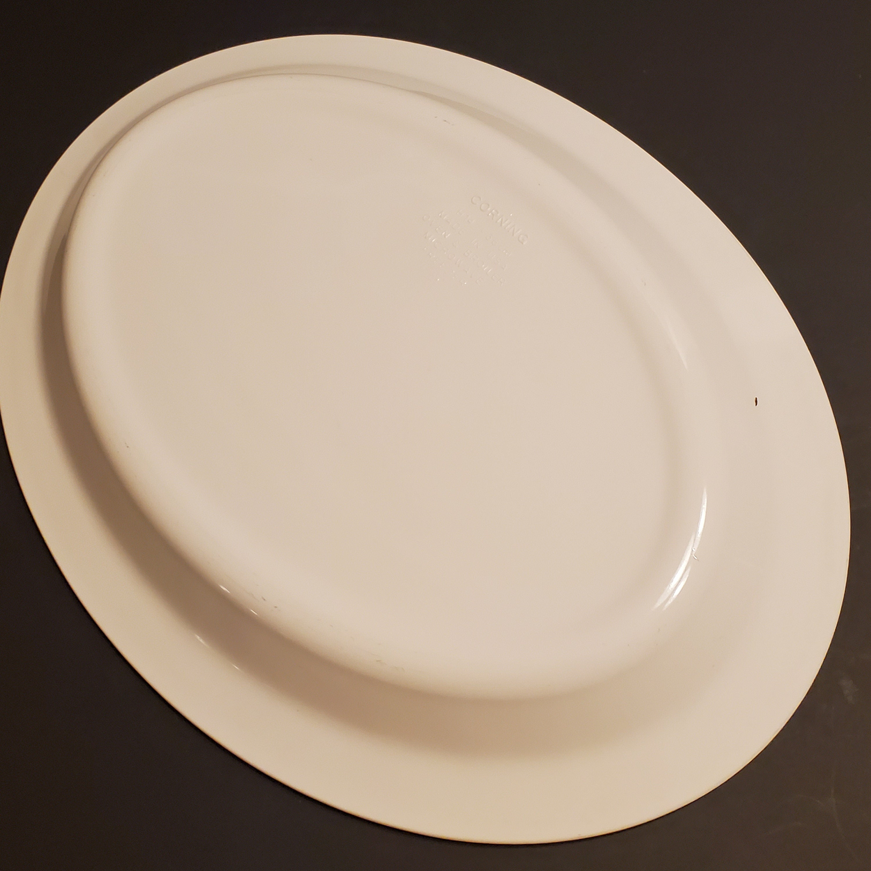 Vintage Corning Ware H14 Casual Elegance White Flora Oval Etsy