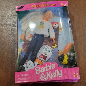 Vintage 1996 Happy Halloween Barbie & Kelly Mattel #17238 Gift set New open box