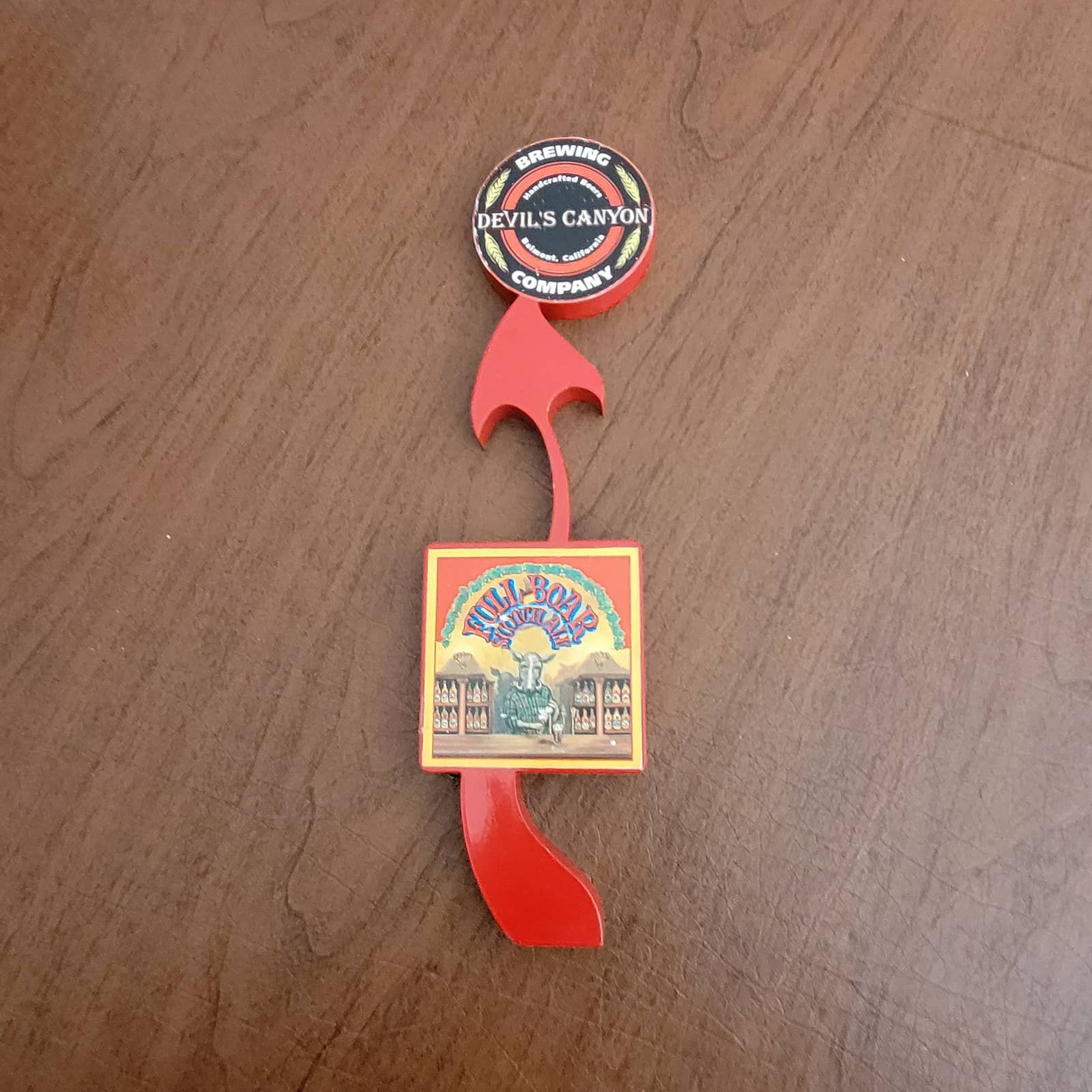 Devil Devil’s Canyon Brewing Company Metal Beer Tap Handle display picture 1