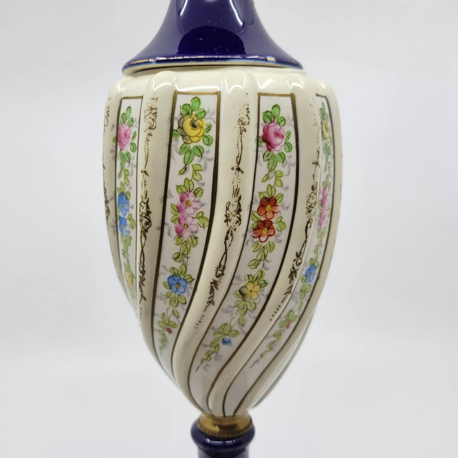 フランスのセーヴルの手描き磁器ランプ、1920 年頃 - Etsy 日本