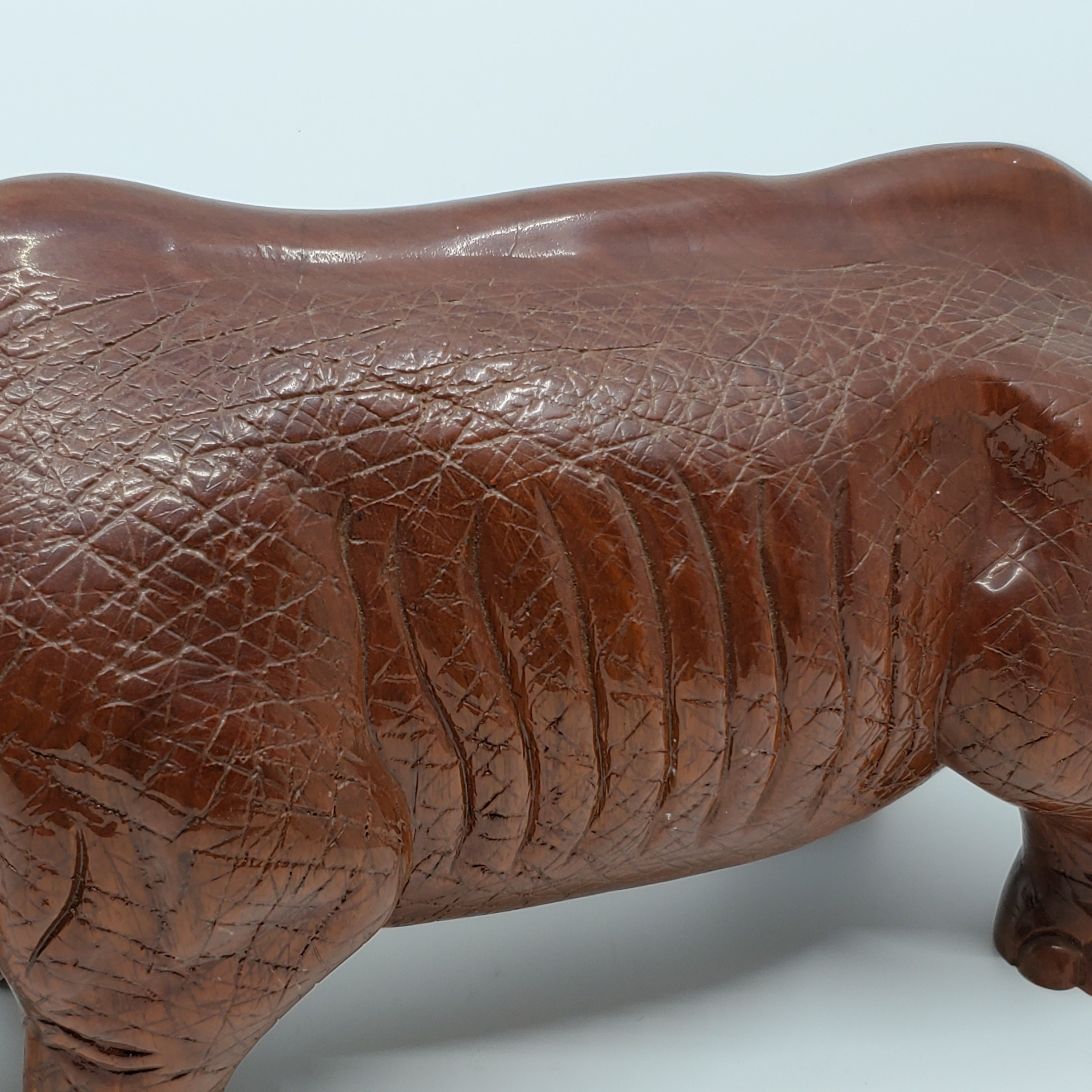 Vintage Rhinoceros Rhino Large Figurine Stature Etsy