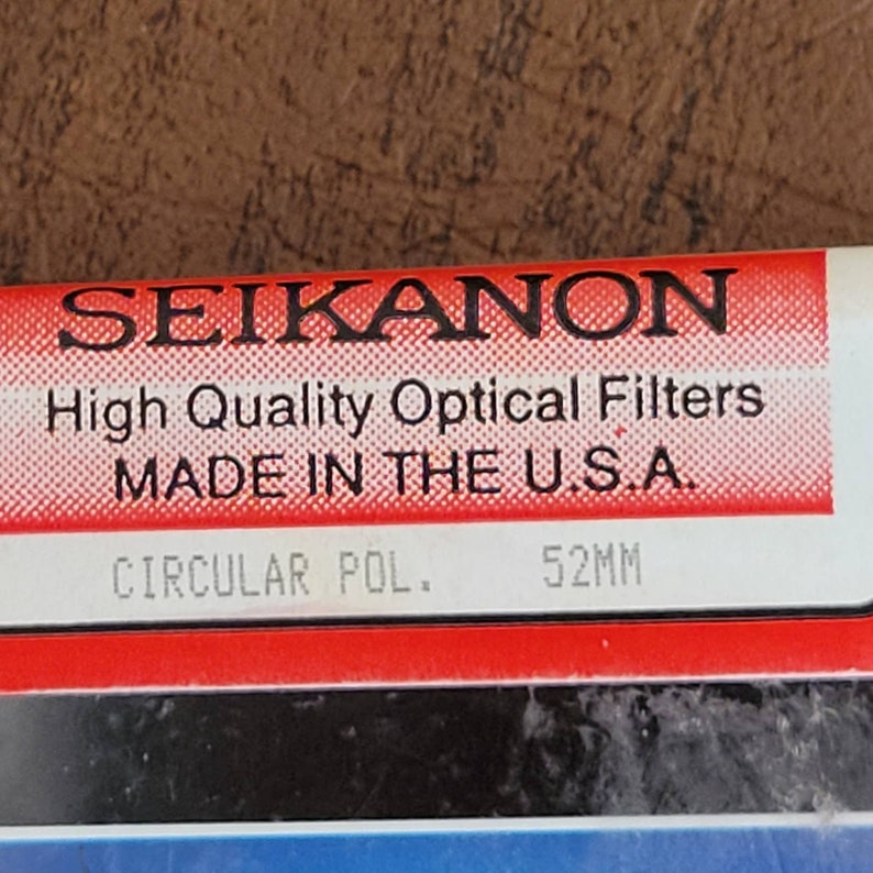 Seikanon CIRCURAL POLARISER 8949 52 mm filter Made in USA. Nieuw afbeelding 6