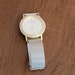 Vintage Skagen Denemarken horloge 16LGS Unisex goud zilver toon.