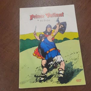 Prince Valiant by Hal Foster in the days of King Arthur comics 1957 (1039-1090). Vintage