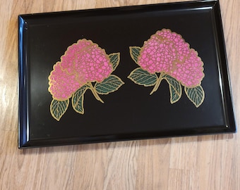 Bandeja vintage grande de melamina Couroc con uvas de vino Monterey California (18 x 12,5)