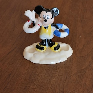 Vintage Disney Mickey Mouse Figurine Ceramic