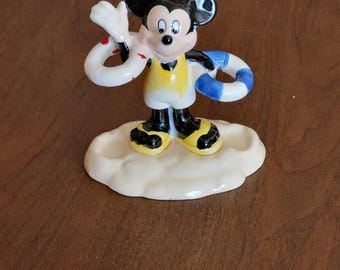 Vintage Disney Mickey Mouse Figura Cerámica