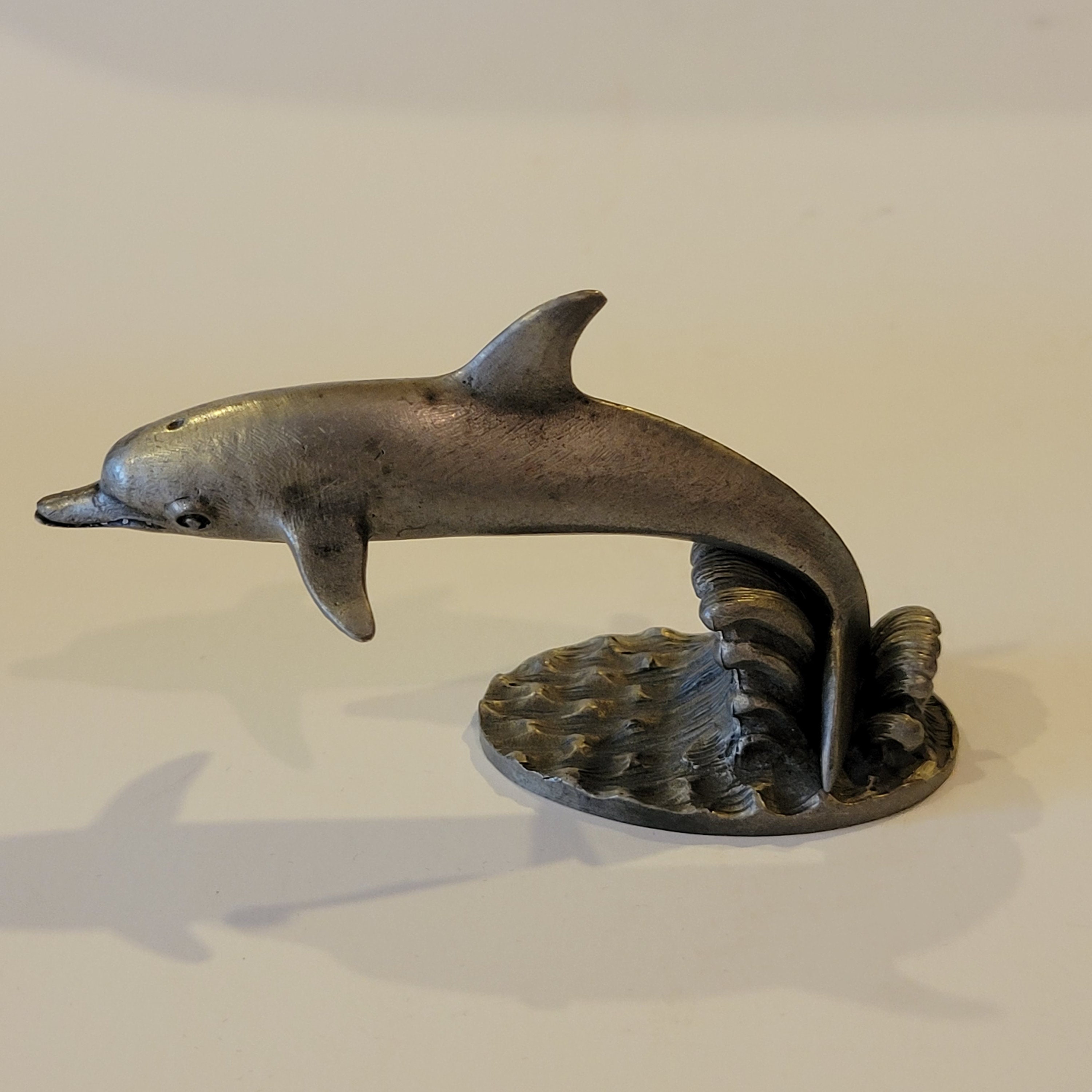 Vintage Hudson Pewter Dolphin Nautical Sea Life Miniature Etsy