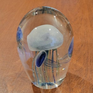 Dynasty Gallery Jellyfish Quadruple Paperweight Art Glass 12lb - Etsy