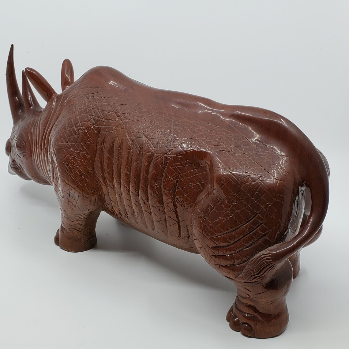 Vintage Rhinoceros Rhino Large Figurine Stature Etsy
