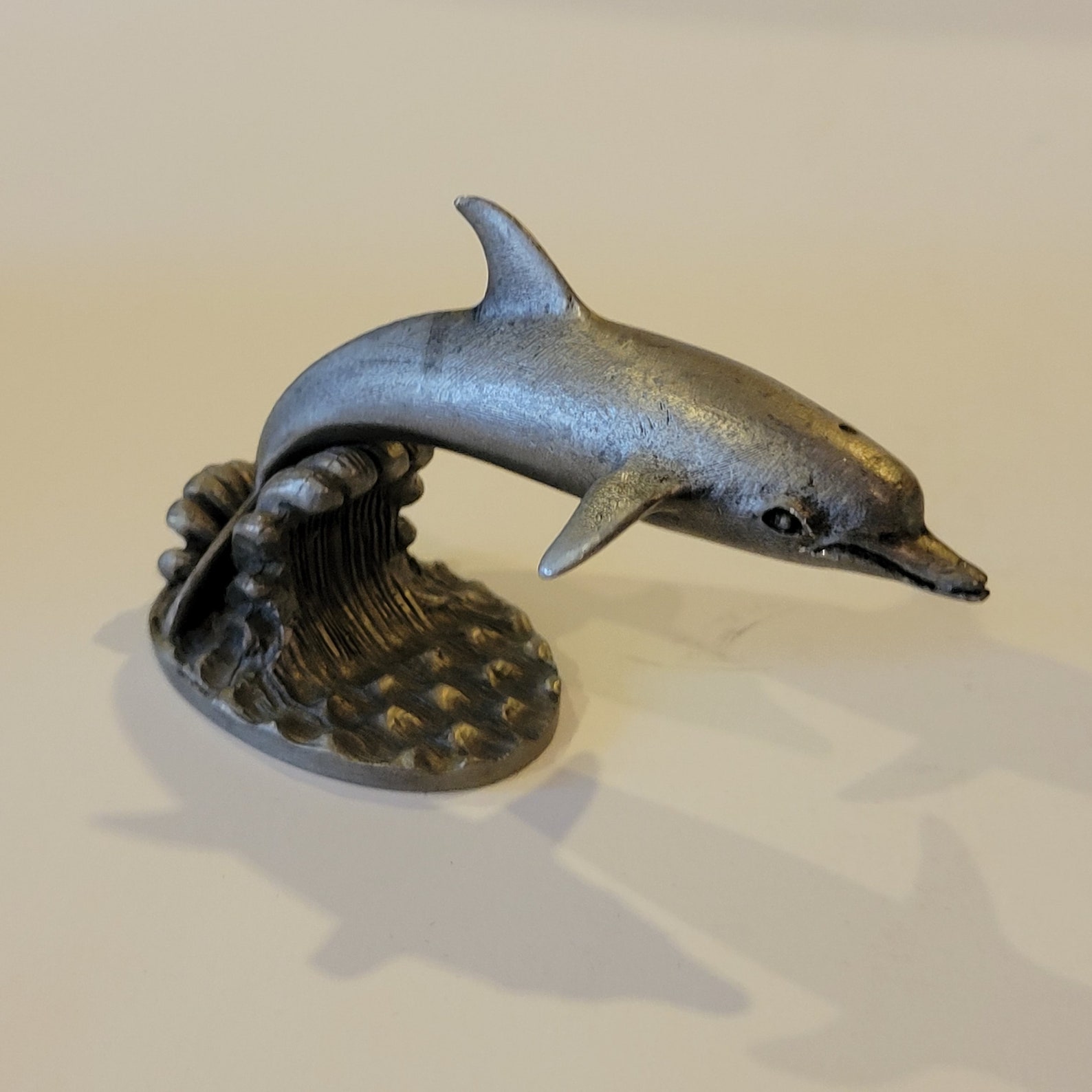 Vintage Hudson Pewter Dolphin Nautical Sea Life Miniature Etsy