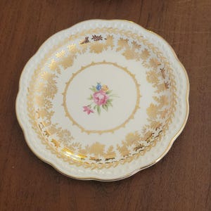 Bol à  Soupe Vintage Stetson – Porcelaine Fleurie Dorée 22kt