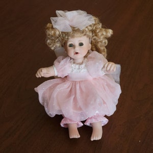Marie Osmond Cotton Candi Tiny Tot Porcelain Doll 7.5&quot;  @2005 #1120