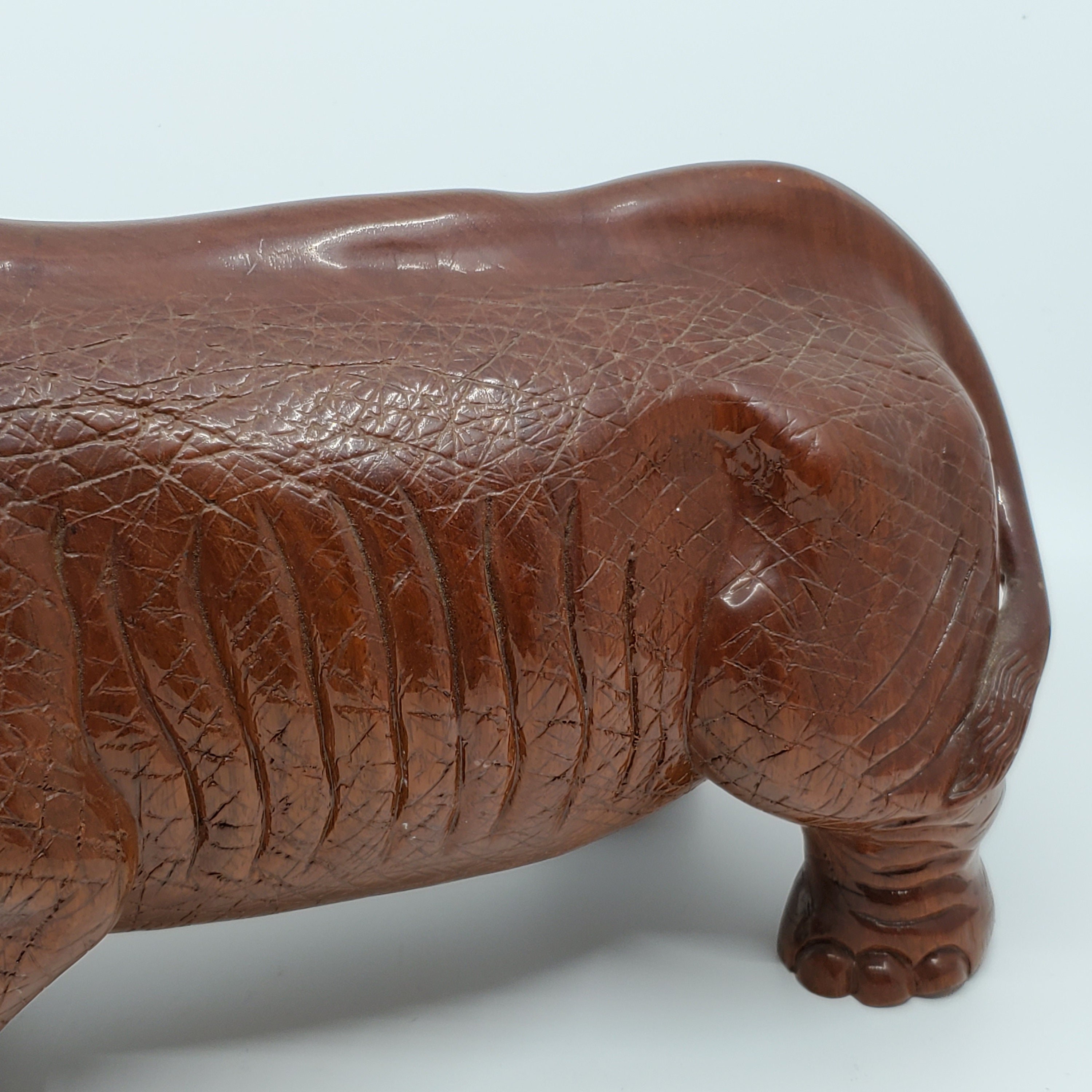 Vintage Rhinoceros Rhino Large Figurine Stature Etsy