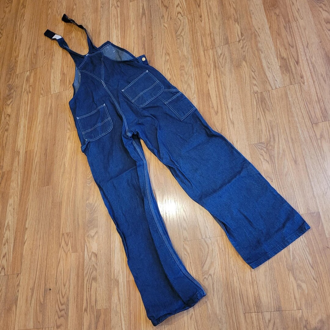 Carhartt Men's Denim Overalls (Size W31) cotton blue type Vintage Second Hand