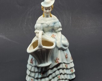 Vintage Beautifu Porzellan Keramik Frau Figurine Bud Vase Made in Japan