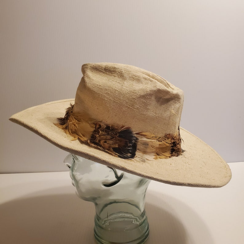Chapeau Cowboy Vintage Haas Western Resistol - Argent Castor - Taille 7 1/8
