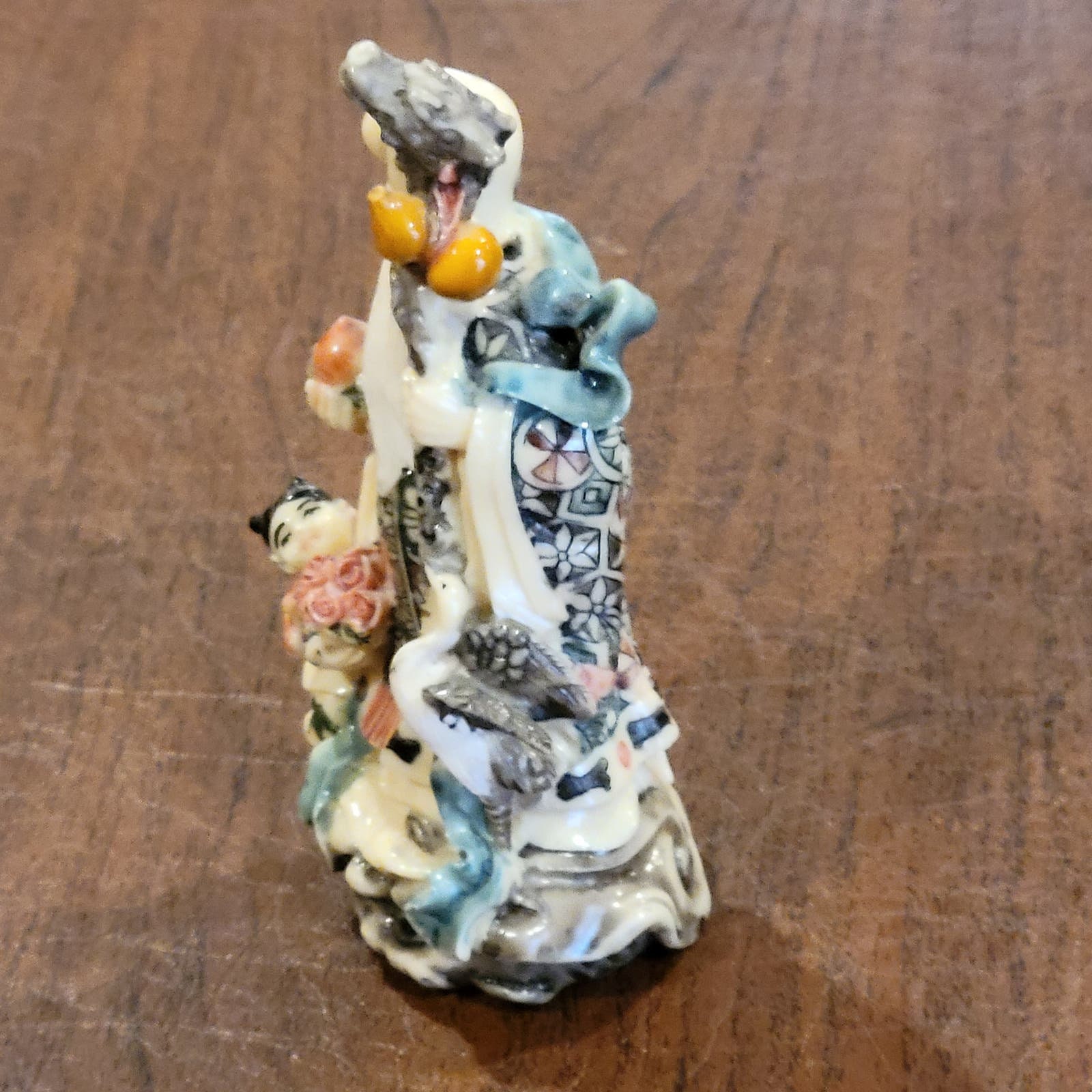 ヴィンテージ 中国の老賢者と子供の置物 手描き 高さ4.75インチ - Etsy