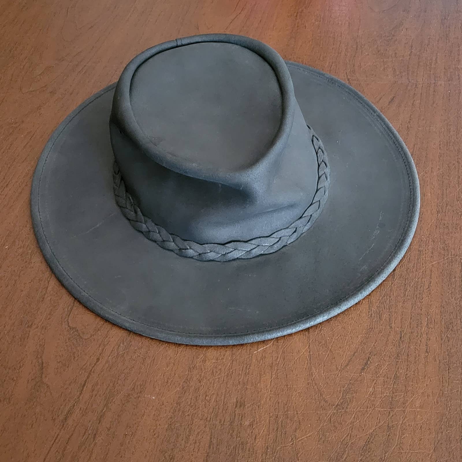 Minnetonka Genuine Leather the Fold up Hat Mens Size L Etsy
