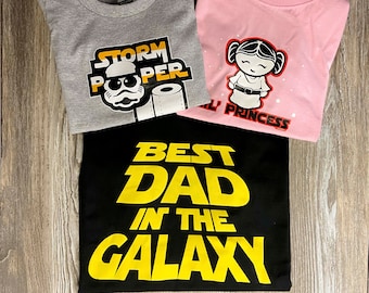 Best Dad In The Galaxy Shirt, Christmas Gift for Dad, Star Wars, Daddy and Me Gift, Family Matching Shirts, Dad and Kid Matching Shirts