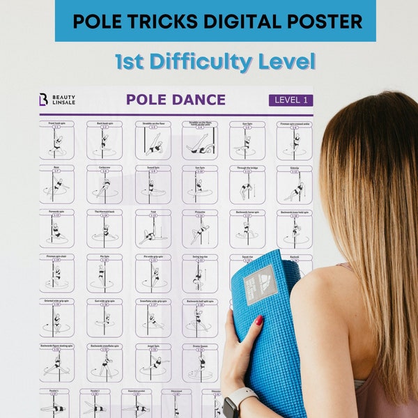 Poster digitale di pole dance (PDF) - 1 livello