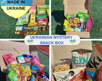 Ukrainische Mystery-Snack-Box | Geschenkbox voller köstlicher ukrainischer Snacks | Ukrainisches Essen aus ukrainischen Geschäften