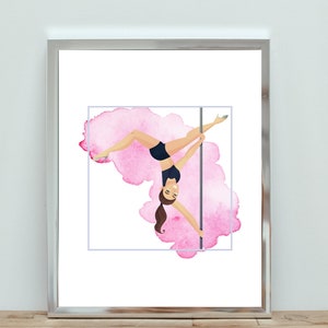 Printable Pole Dance Wall Art Digital Poledancing Girl - Etsy